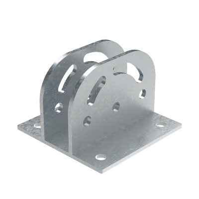 Крепление с площадкой шарнирное для профиля BPM-41, горячеоцинкованное DKC