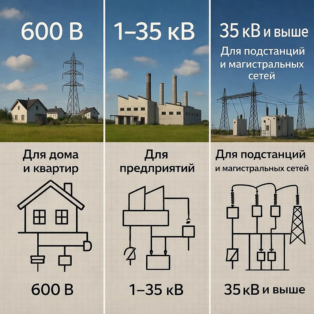 напряжение силового кабеля
