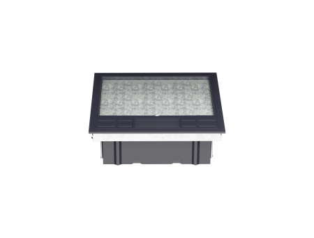 Donel Лючок в пол 12 мод. (6 мод. 45х45 мм.) верт. установка, крышка ABS +гальванизированная стальная вставка