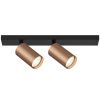 Потолочный светильник 2*GU10 10Вт Черный и Медь матовая IP20 FOCUS S C051CL-02BC Technical