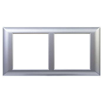 Рамка-суппорт "Avanti" для "In-liner Front",  серебристый металлик, 4модуля DKC