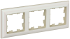 BRITE Рамка 3-мест. РУ-3-Бр беж./жемч. IEK