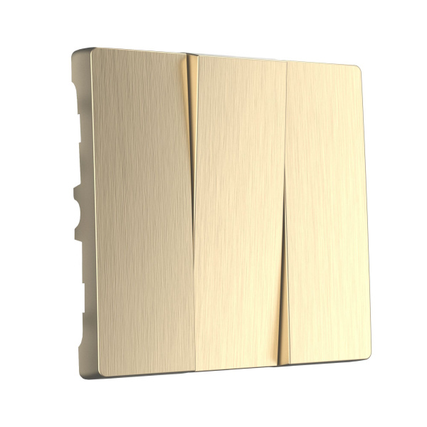 Набор клавиш для выключателя трехклавишного (шампань рифленый) СУ IP20 Werkel