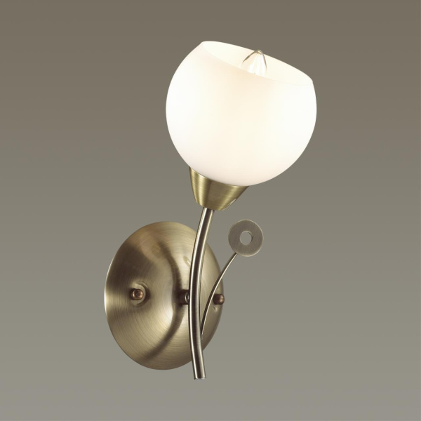 Бра E14 1*40W 220V TULA античная латунь LUMION