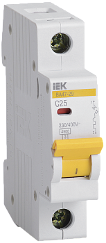 Выключатель автоматический ВА МОД ВА47-29 1П 25А 4,5кА С IEK