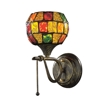 Бра E14 60W 220V VELUTE коричневый/мозаика ODEON LIGHT