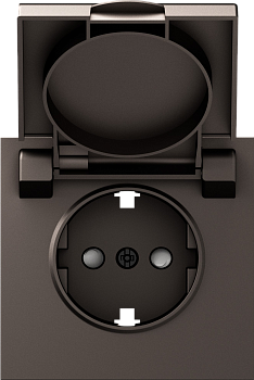 Donel S08 мокко накладка для розетки Schuko с заземлением, с крышкой, 16A 250 В~, серия DB