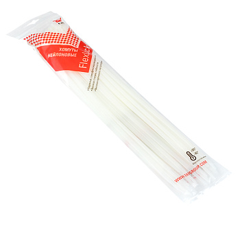 Хомут P6,6 стандартный (б), 4,8x300 (100шт) FlexLock PROxima EKF