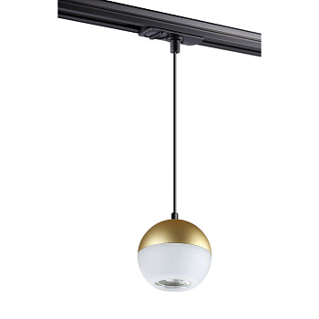 Св-к трековый,провод 1м IP20 GU10 9W 220V матовое золото GARN NOVOTECH