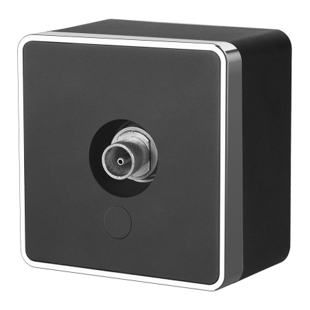 ТВ-розетка оконечная (черный/хром) Gallant ОУ IP20 Werkel