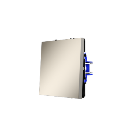 Выключатель с самовозвратом встраиваемый Voltum S70 одноклавишный 10А, (кашемир)