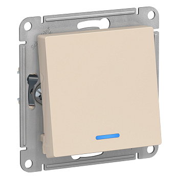 ATLASDESIGN 1-кл ПЕРЕКЛЮЧАТЕЛЬ с подсветкой, сх.6а, 10АХ, механизам, БЕЖЕВЫЙ Schneider Electric