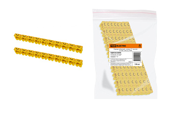 Маркер наборный - символ "C" желтый 2,5 мм2 (150 шт.) TDM