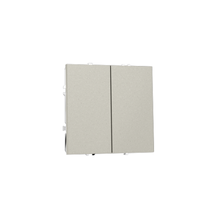 Выключатель встраиваемый Voltum S70 двухклавишный 10А, (шелк)