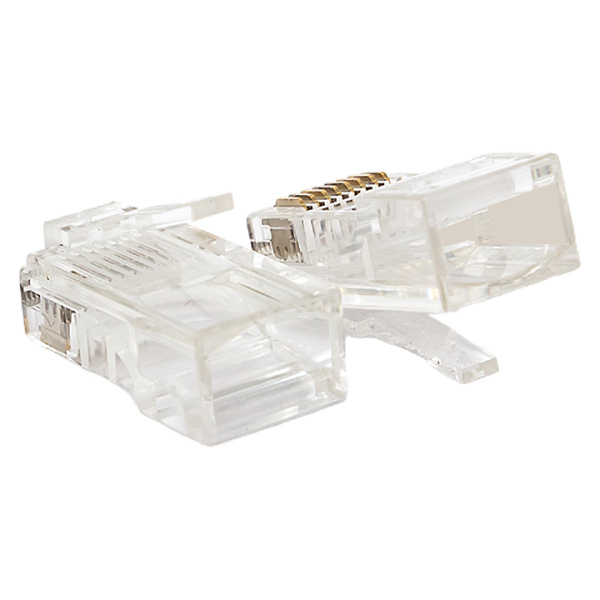 Коннектор RJ-45 TERACOM неэкранированный 8P8C Cat,5E универсальный (упак,10шт) EKF