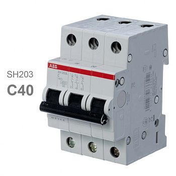 Выключатель автоматический 3П 40А С SH203L 4.5кА (SH203L C40)