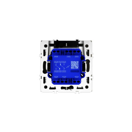 Проходной переключатель встраиваемый Voltum S70 двухклавишный 10А, (шелк)
