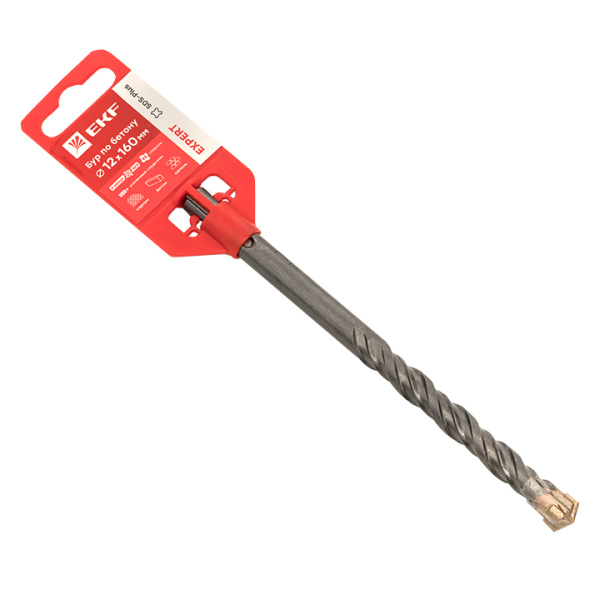 Бур по бетону SDS-plus 12х160 мм (4 резца)(4S спираль) Expert EKF