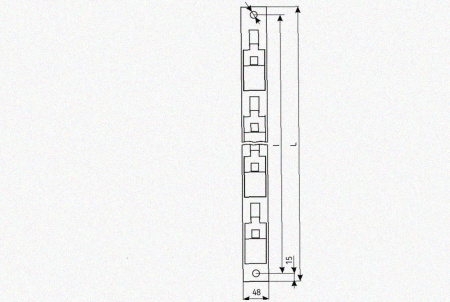 Стойка кронштейна рожкового криволинейного К1351.001А-07, лак, (1...17рожков),L2250мм, S3,0