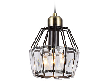 Подвесной светильник с хрусталем TR5875 DCF/SB темный кофе/бронза E14 max 40W D150*650 Ambrella Light