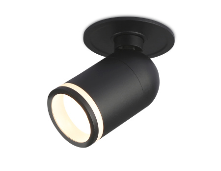 Встраиваемый точечный светильник MR16 с поворотным механизмом TA1273 SBK/FR черный песок/белый матовый MR16 GU5.3 D55*136 Ambrella Light