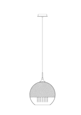 Подвесной светильник 1*E27 60Вт Золото IP20 Fermi P140-PL-170-1-G Maytoni