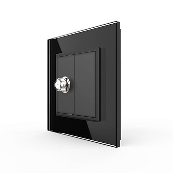 Розетка спутниковая SAT Черная Livolo