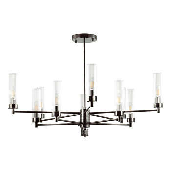Люстра потолочная E14 10*40W 220V KAMILLA черный хром LUMION