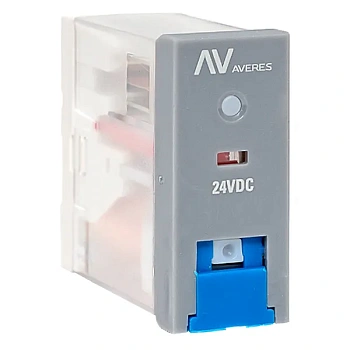 Реле промежуточное с кнопкой и мех, Индикацией RPAt 25/1 12A 24В DC AVERES EKF