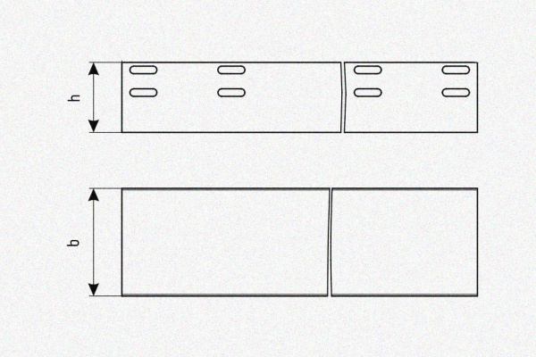Лоток глухой ЛМГ 50х50х2500 УХЛ1, горячее цинкование, S1,5