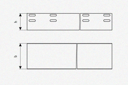 Лоток глухой ЛМГ 400х65х2000 УТ1,5, горячее цинкование, S2,0