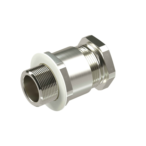 Взрывозащищенный кабельный ввод серии КН для небронированного кабеляМ25х1,5 D:11,8-18мм. Никелированная латунь IP66/IP68 DKC