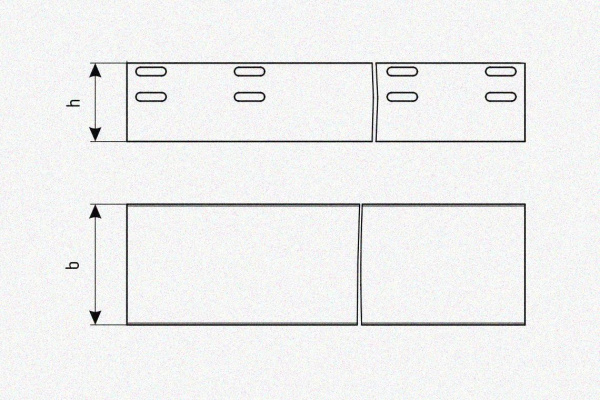 Лоток глухой ЛМГ 400х65х2000 УТ1,5, горячее цинкование, S2,0