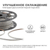 O17-01 Светодиодная лента 220В, 5Вт/м, smd2835, 60д/м, IP65, 300лм/м, размер 10х7мм, 50м, т/б, 3000К APEYRON