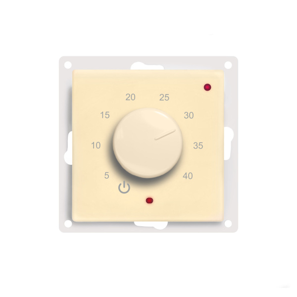 Терморегулятор ТР-03 Атлас Дизайн (датчик пола,встраиваемый, бежевый) с вращающимся регулятором ЭргоЛайт Терморегулятор ТР-03 Атлас Дизайн (датчик пола,встраиваемый, бежевый) с вращающимся регулятором ЭргоЛайт