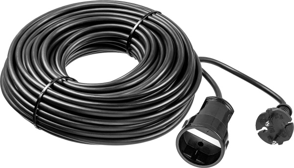 Силовой удлинитель-шнур ПВС 2x0.75 30м 2200Вт, ПВС 207-Ш ЗУБР