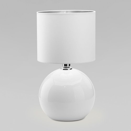 Настольная лампа с абажуром 1*E27 60Вт белый IP20 (5066 Palla) TK Lighting