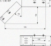 Лоток перфорированный КС 250х65-45 УТ1,5 для поворота трассы вниз на 45, оцинкованный лист S1,5
