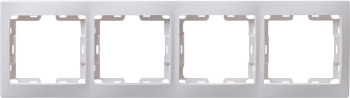 Рамка 4-местная горизонтальная РГ-4-КБ КВАРТА белый IEK