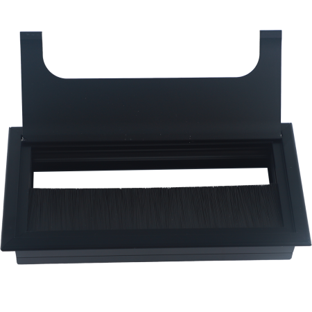 Donel Кабельный громмет (лючок) в стол, 160*80мм, цвет: черный