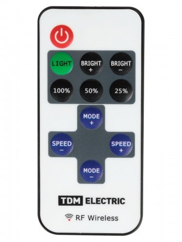 Контроллер для св/д лент и модулей MONO-RF 12V 6A 72W IP20, 1 канал, пульт 11 кнопок, TDM