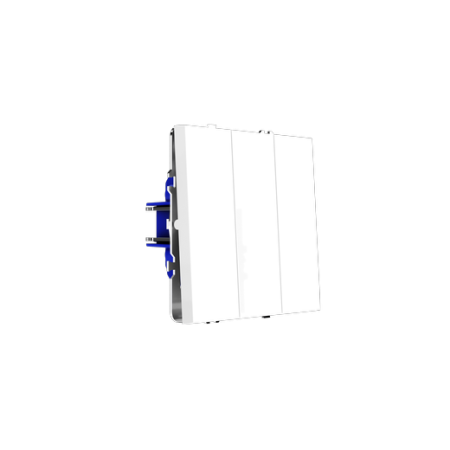 Выключатель встраиваемый Voltum S70 трехклавишный 10А, (белый глянцевый)