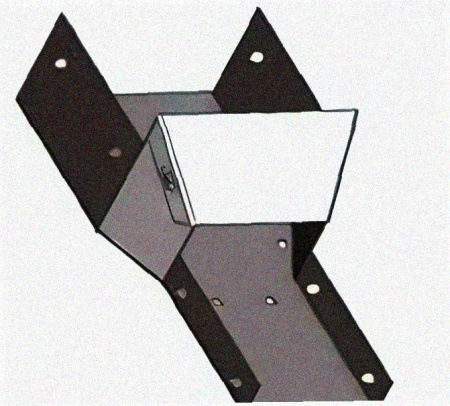 Лоток переходной замковый ЛПЗ 400х50-300х50 УТ1,5, оцинкованный лист, S1,0