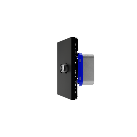Розетка телевизионная встраиваемая Voltum S70 оконечная TV+SAT, (черный матовый)