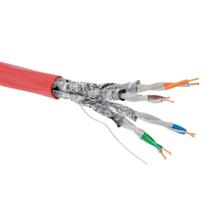 Кабель CAT 6, U/FTP, нг(А)-FRHF, бухта 305м, красный DKC