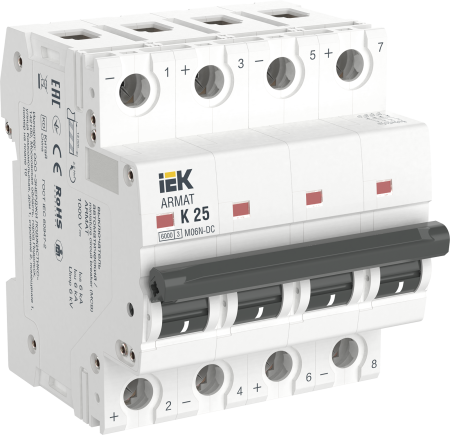 Выключатель автоматический ВА МОД M06N-DC 4П K 25А ARMAT IEK