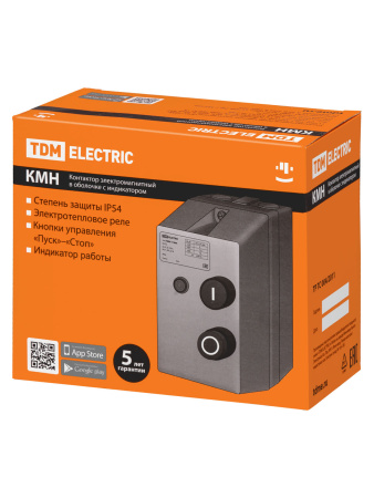 Контактор КМН11860 18А в оболочке с индикатором Ue=220В/АС3 IP54 TDM