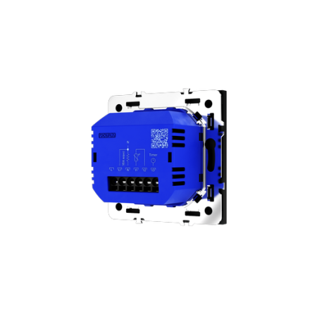 Терморегулятор электронный Voltum S70 с индикацией и датчиком, для теплого пола, (черный матовый)
