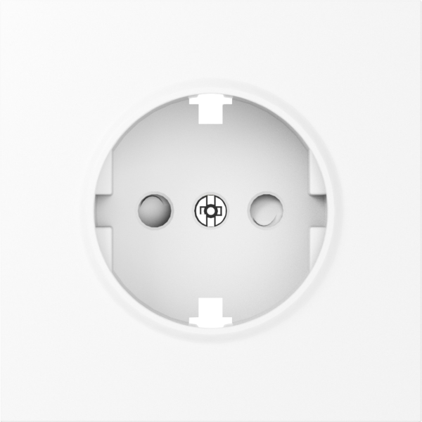 Donel S08 глянцевый белый накладка для розетки Schuko с заземлением, со шторками 16A 250 В~,серия DB