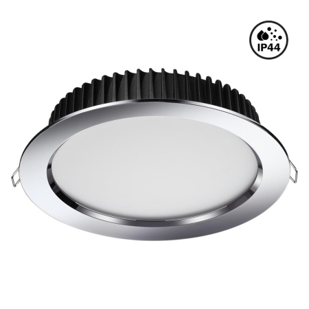 Встр.св-к (драйвер в комплект не входит) IP44 LED3000K 20W DRUM хром NOVOTECH